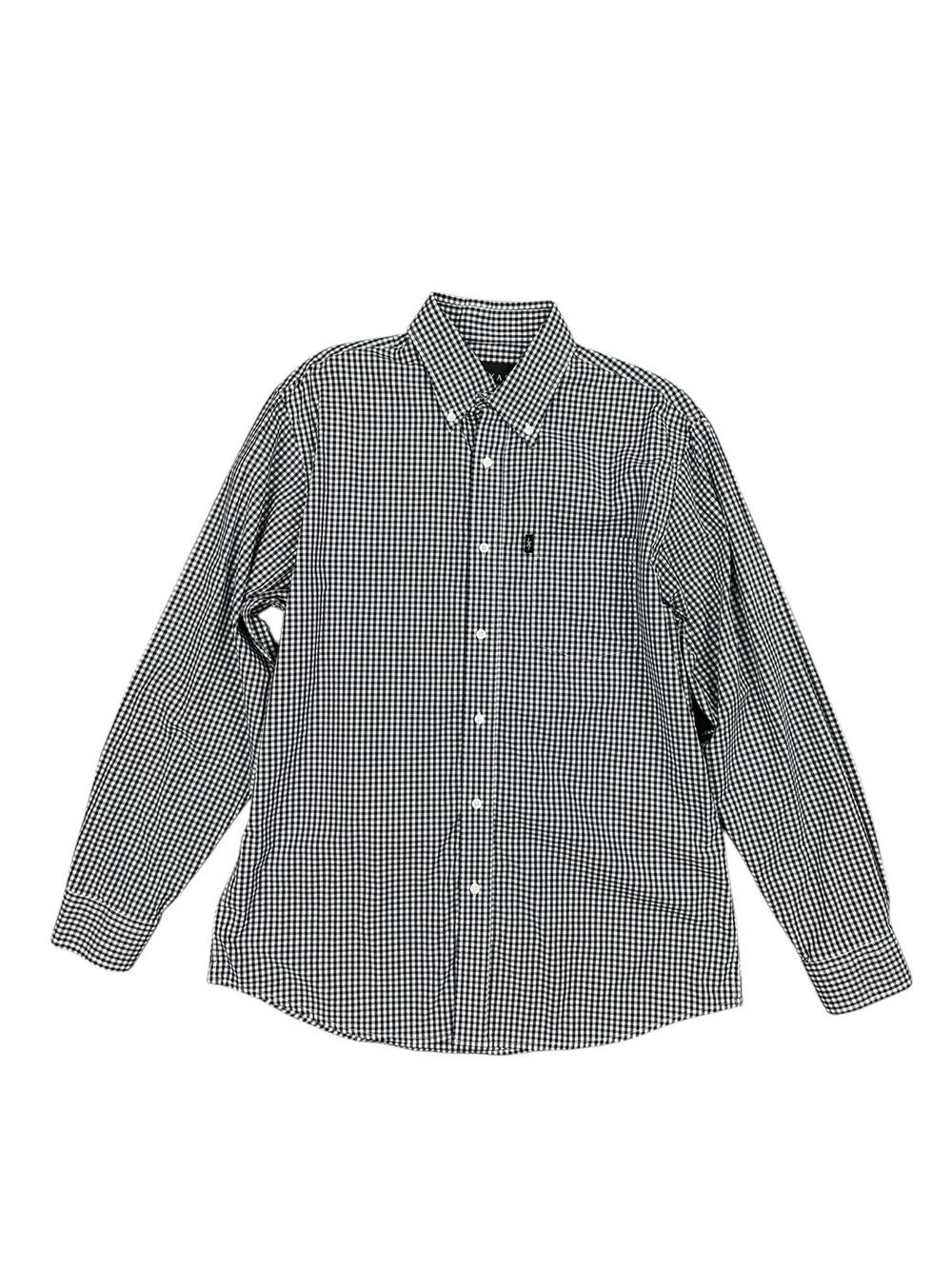 Texas Standard Gingham Checkered Long Sleeve Button Down — Size Medium